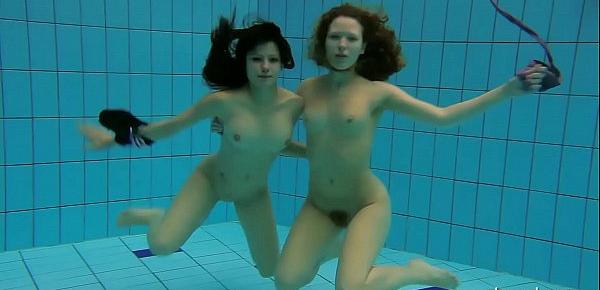  Katka and Kristy underwater swimming babes